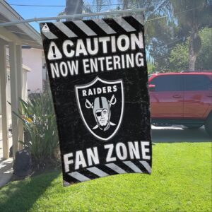 Las Vegas Raiders Fan Zone Flag, NFL Welcome Sport Flag – House Garden Decor Gift