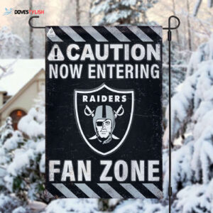 Las Vegas Raiders Fan Zone Flag, NFL Welcome Sport Flag - House Garden Decor Gift