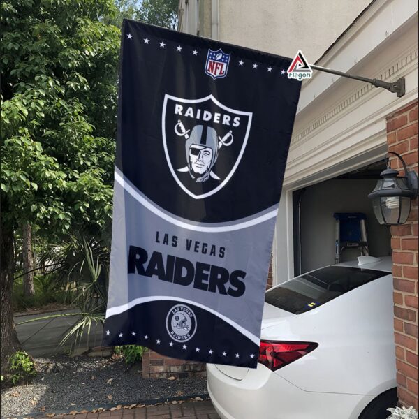 Las Vegas Raiders Football Team Flag, NFL Premium Two-sided Vertical Flag – House Garden Decor Gift