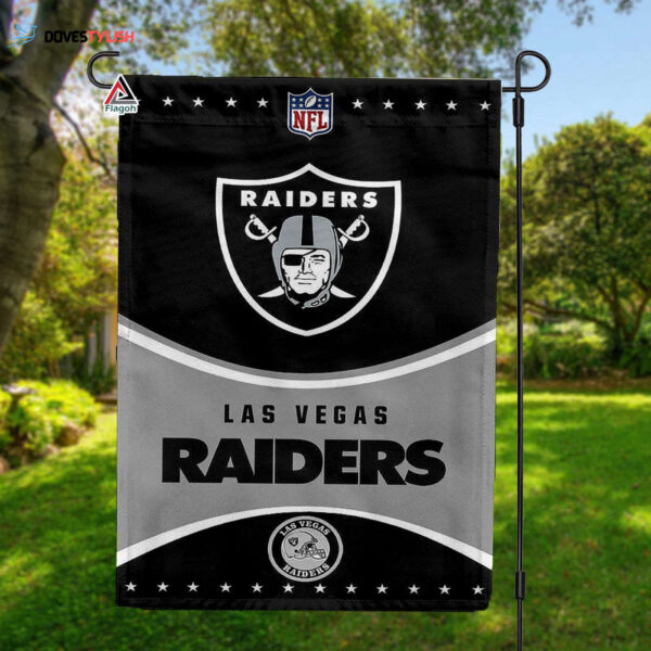 Las Vegas Raiders Football Team Flag, NFL Premium Two-sided Vertical Flag – House Garden Decor Gift