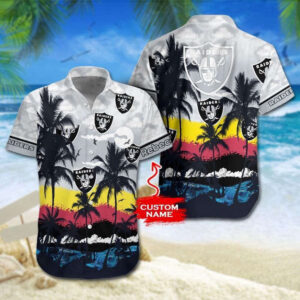 Las Vegas Raiders Gift For Fan Personalized Hawaiian Graphic Print