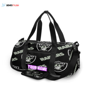 Las Vegas Raiders Logo Unisex Gift Tee 2025Personalized Name Travel Bag Gym Bag