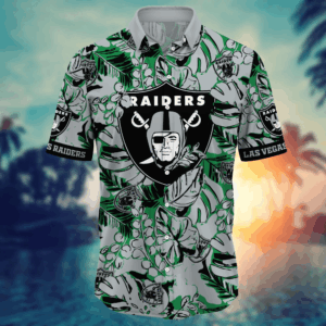 Las Vegas Raiders NFL Flower Hawaii Shirt  For Fans, Summer Football Shirts