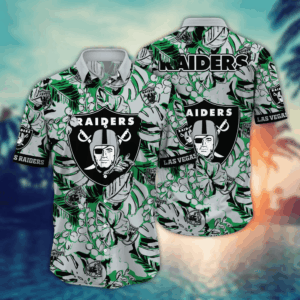 Las Vegas Raiders NFL Flower Hawaii Shirt  For Fans, Summer Football Shirts