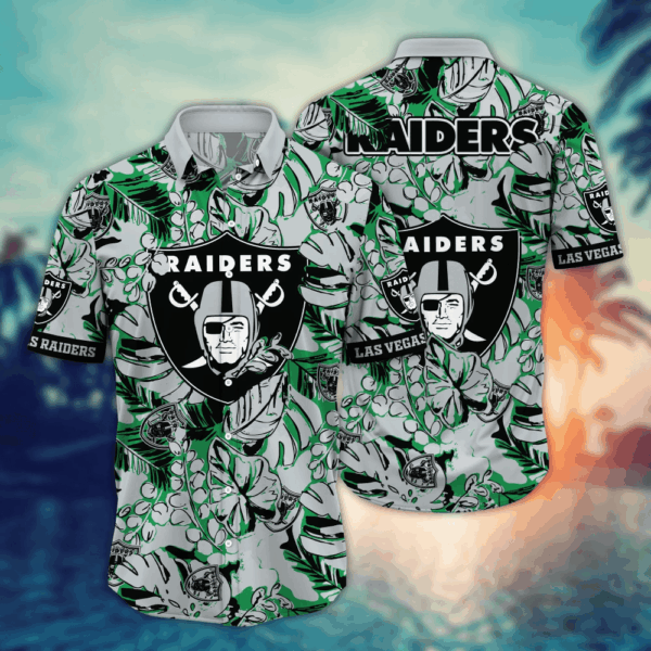 Las Vegas Raiders NFL Flower Hawaii Shirt  For Fans, Summer Football Shirts