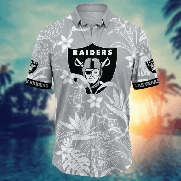 Las Vegas Raiders NFL Flower Hawaii Shirt  For Fans, Summer Football Shirts