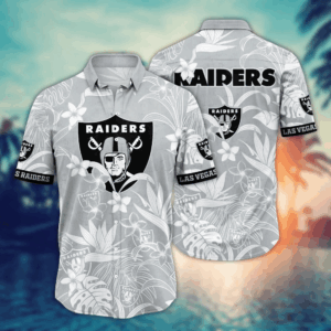 Las Vegas Raiders NFL Flower Hawaii Shirt  For Fans, Summer Football Shirts