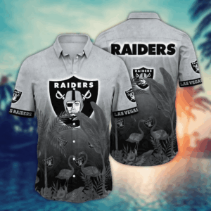 Las Vegas Raiders NFL Flower Hawaii Shirt  For Fans, Summer Football Shirts