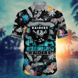 Las Vegas Raiders NFL Flower Hawaii Shirt  For Fans, Summer Football Shirts