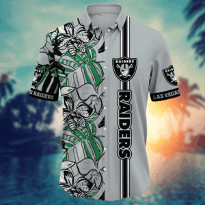 Las Vegas Raiders NFL Flower Hawaii Shirt   For Fans, Summer Football Shirts