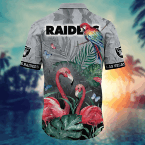 Las Vegas Raiders NFL Flower Hawaii Shirt   For Fans, Summer Football Shirts