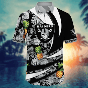 Las Vegas Raiders NFL Flower Hawaii Shirt   For Fans, Summer Football Shirts