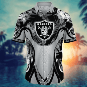 Las Vegas Raiders NFL Flower Hawaii Shirt   For Fans, Summer Football Shirts