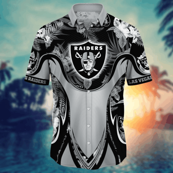 Las Vegas Raiders NFL Flower Hawaii Shirt   For Fans, Summer Football Shirts