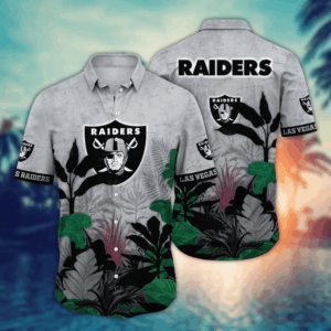 Las Vegas Raiders NFL Flower Hawaii Shirt   For Fans, Summer Football Shirts