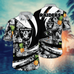 Las Vegas Raiders NFL Flower Hawaii Shirt   For Fans, Summer Football Shirts