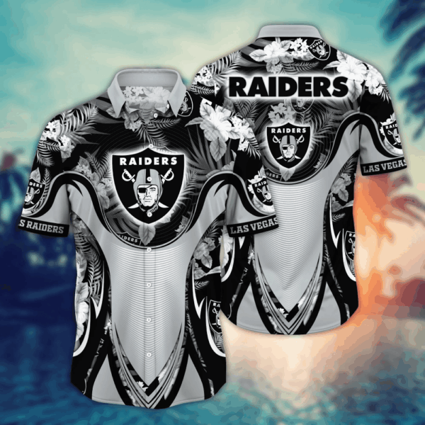 Las Vegas Raiders NFL Flower Hawaii Shirt   For Fans, Summer Football Shirts