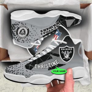 Custom Las Vegas Raiders Jordan 13 Shoes: Personalize Your Game Day Style!