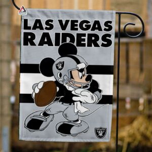 Las Vegas Raiders x Mickey Football Flag, NFL Premium Flag – House Garden Decor Gift