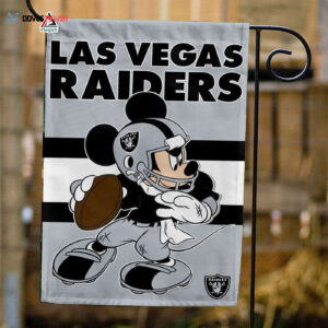 Las Vegas Raiders x Mickey Football Flag, NFL Premium Flag - House Garden Decor Gift
