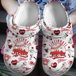 Lightweight And Comfortable Cincinnati Reds White Clogs Gift for Men Women