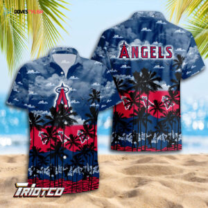 Los Angeles Angels 3D Button Hawaiian Shirt - Perfect Gift for Men Dad Father - Trending Summer Style