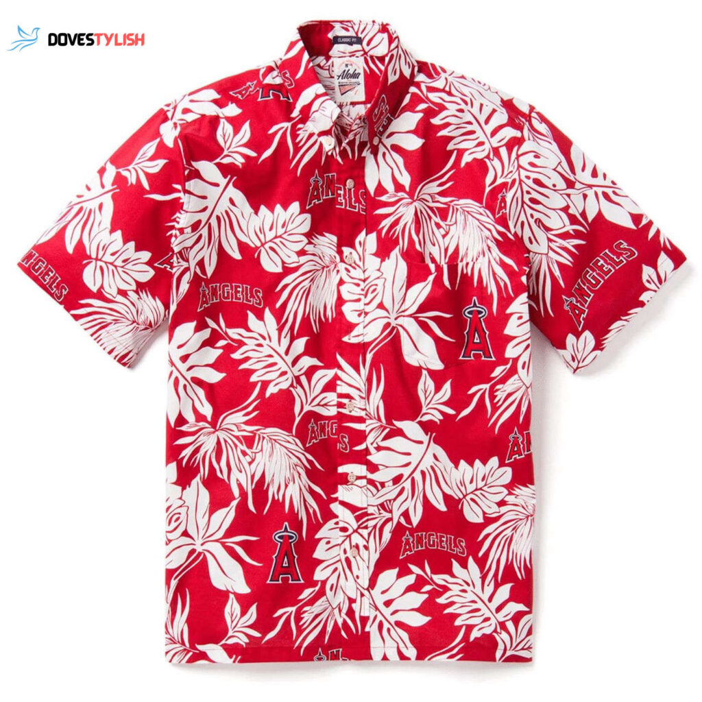 Los Angeles Angels Logo Aloha Hawaiian Shirt – Official MLB Team Merchandise