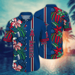 Los Angeles Angels MLB Flower Hawaii Shirt   For Fans, Summer Football Shirts