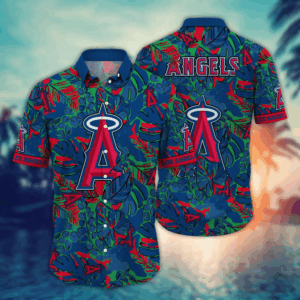 Los Angeles Angels MLB Flower Hawaii Shirt   For Fans, Summer Football Shirts