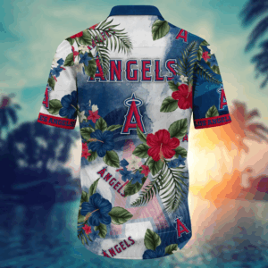 Los Angeles Angels MLB Flower Hawaii Shirt   For Fans, Summer Football Shirts