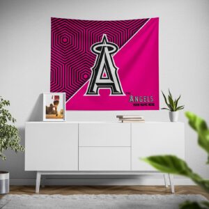 Custom Los Angeles Angels Pink Implosion Tapestry – Personalized Decor