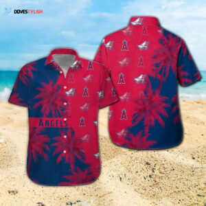 Los Angeles Angels Tropical Aloha Hawaiian Shirt Set for Men Women Kids - MTE06