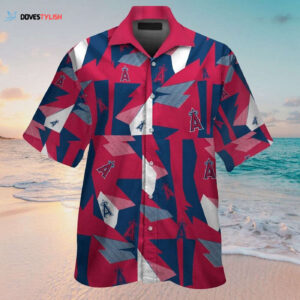 Los Angeles Angels Tropical Aloha Hawaiian Shirt Set for Men Women Kids - MTE07