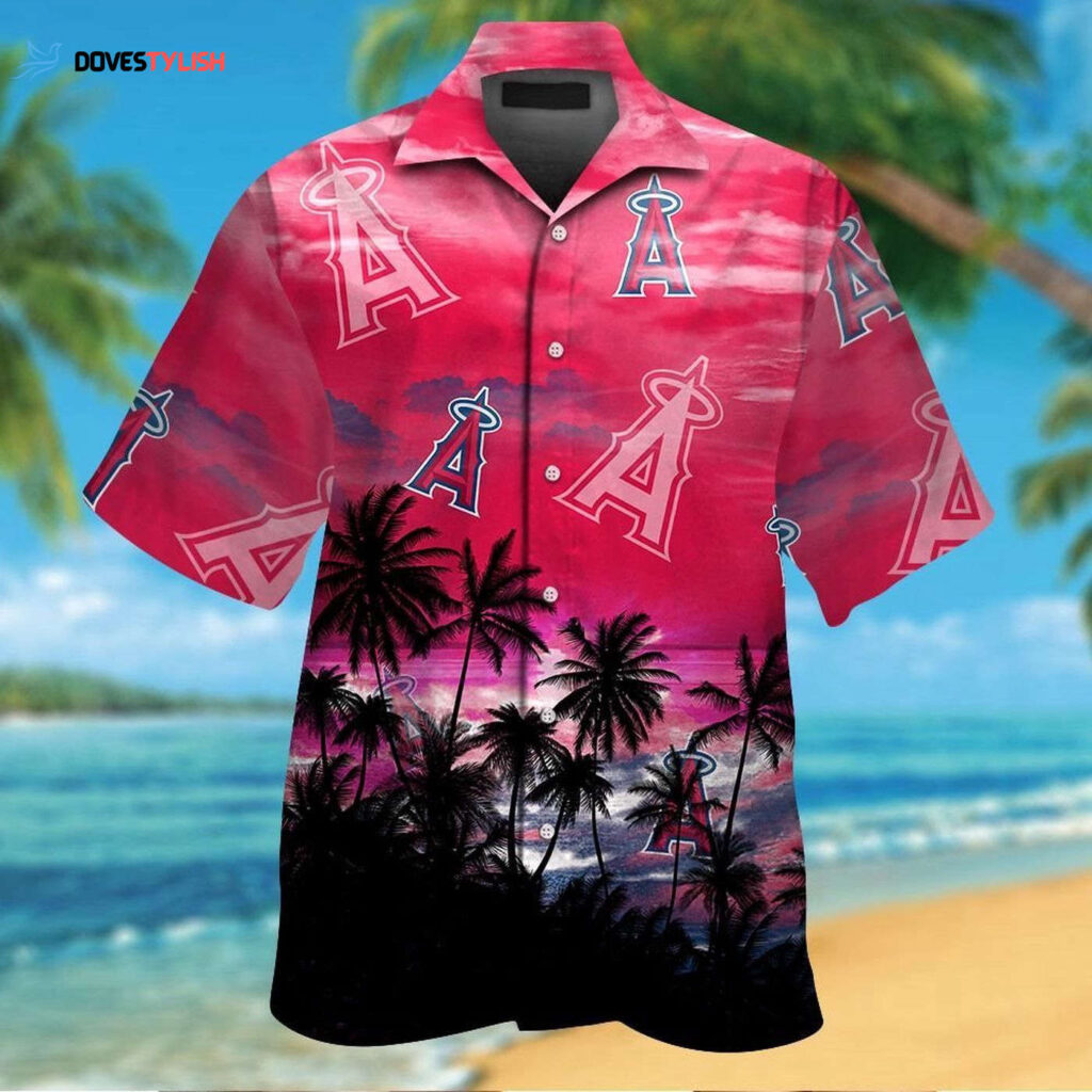 Los Angeles Angels Tropical Aloha Hawaiian Shirt Set for Men Women Kids – MTE08