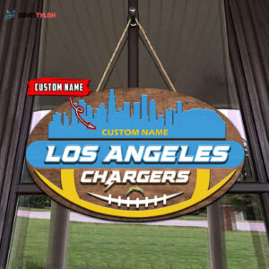 Los Angeles Chargers 2 Layers Wooden Sign - Home Decor Gift
