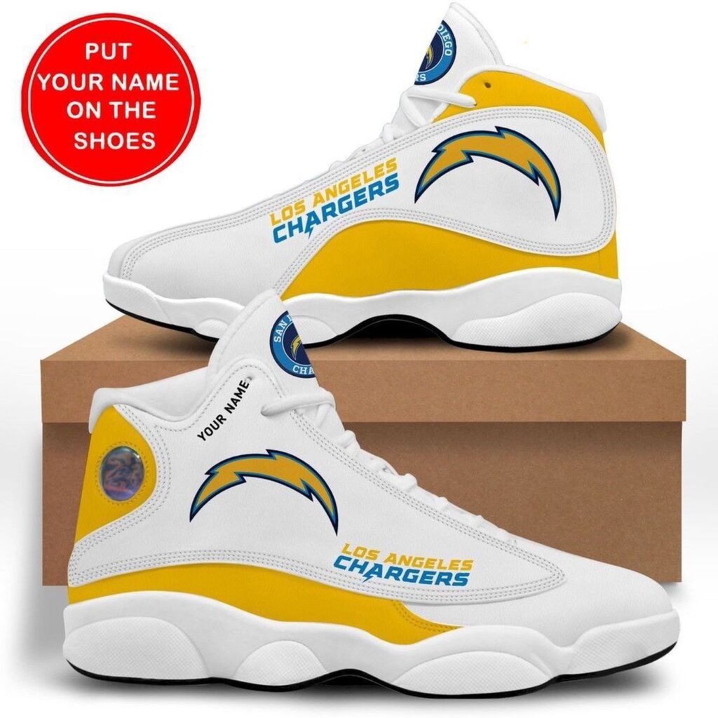 Los Angeles Chargers Air Jordan 13 Custom Sneaker – Perfect Gift for Fans Los Angeles Chargers Air Jordan 13 Custom Sneaker – Perfect Gift for Fans
