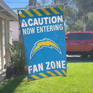 Los Angeles Chargers Fan Zone Flag, NFL Welcome Sport Flag – House Garden Decor Gift