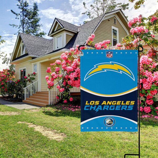 Los Angeles Chargers Football Team Flag, NFL Premium Two-sided Vertical Flag – House Garden Decor Gift