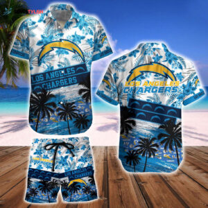 Los Angeles Chargers Hawaiian Shirt And Beach Short - Gift for Men Women