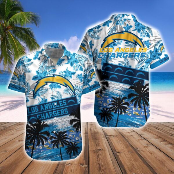 Los Angeles Chargers Hawaiian Shirt And Beach Short – Gift for Men Women