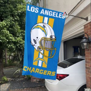 Los Angeles Chargers Helmet Vertical Flag, Chargers NFL Outdoor Flag – House Garden Decor Gift
