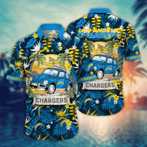 Los Angeles Chargers NFL Flower Hawaii Shirt  For Fans, Summer Football Shirts