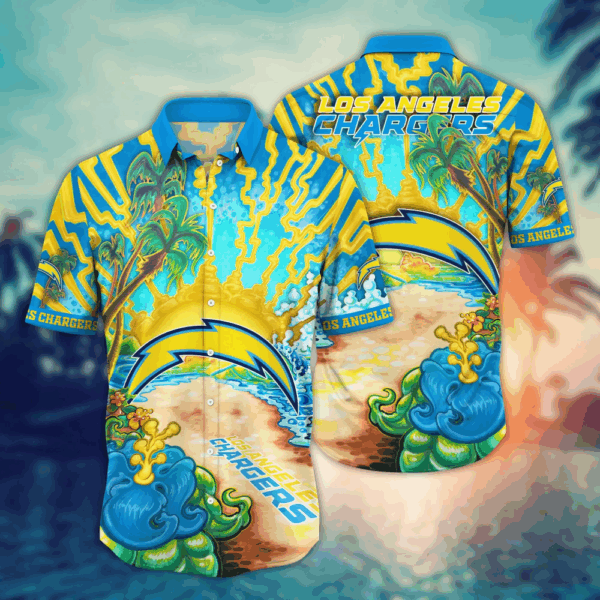 Los Angeles Chargers NFL Flower Hawaii Shirt  For Fans, Summer Football Shirts