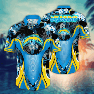 Los Angeles Chargers NFL Flower Hawaii Shirt  For Fans, Summer Football Shirts