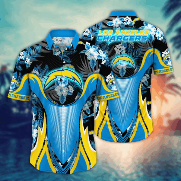 Los Angeles Chargers NFL Flower Hawaii Shirt  For Fans, Summer Football Shirts