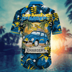 Los Angeles Chargers NFL Flower Hawaii Shirt  For Fans, Summer Football Shirts