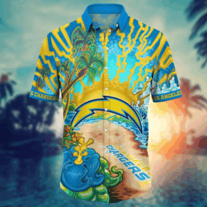 Los Angeles Chargers NFL Flower Hawaii Shirt  For Fans, Summer Football Shirts