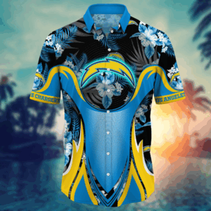 Los Angeles Chargers NFL Flower Hawaii Shirt  For Fans, Summer Football Shirts