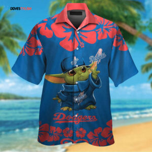 Los Angeles Dodgers Baby Yoda Hawaiian Shirt #2 - Official MLB Merchandise
