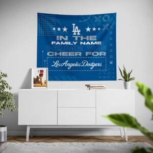 Custom Los Angeles Dodgers Cheer Tapestry – Personalized Fan Decor